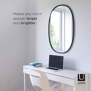 鏡 umbra Ola Wall Mirror Umbra Misto Oval Mirror - Walmart.com
